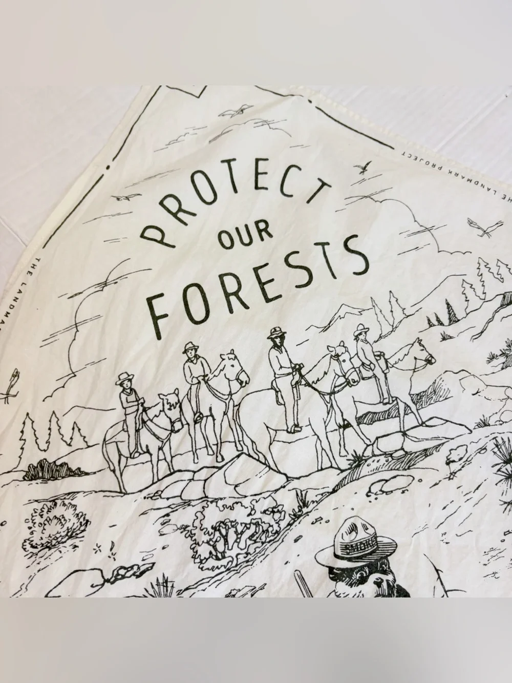 The Landmark Project Protect Our Forests Bandana Handkerchief Smokey The Bear